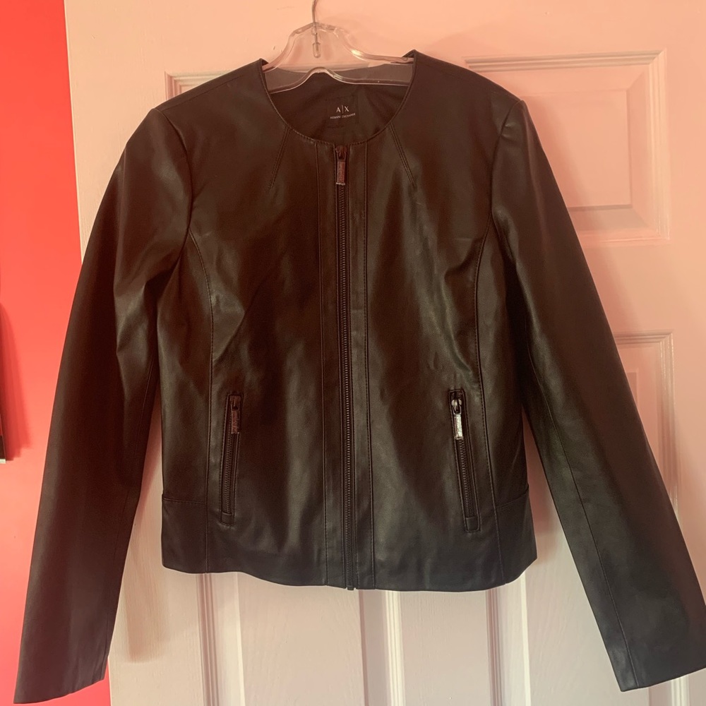 Armani Exchange brand new leather jacket Size S